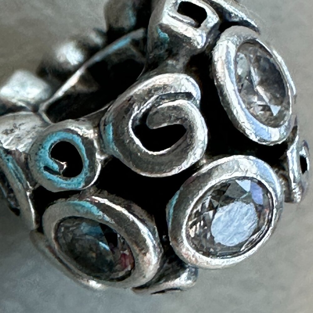 Authentic Pandora Primrose Path Flower Sterling Silver Charm - EUC