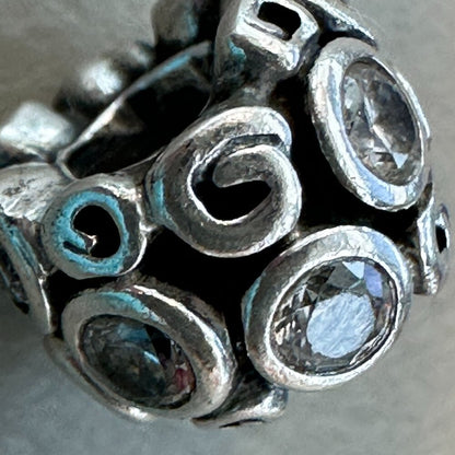 Authentic Pandora Primrose Path Flower Sterling Silver Charm - EUC