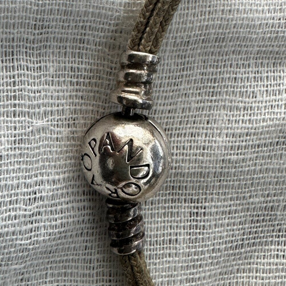 Authentic PANDORA Multi Strand Cord Bracelet - Approx. 7.25" (side to side)