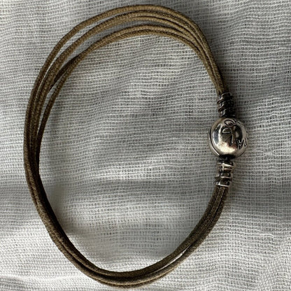Authentic PANDORA Multi Strand Cord Bracelet - Approx. 7.25" (side to side)