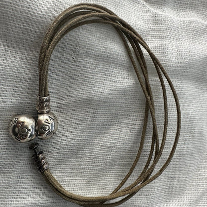 Authentic PANDORA Multi Strand Cord Bracelet - Approx. 7.25" (side to side)