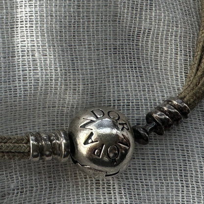 Authentic PANDORA Multi Strand Cord Bracelet - Approx. 7.25" (side to side)