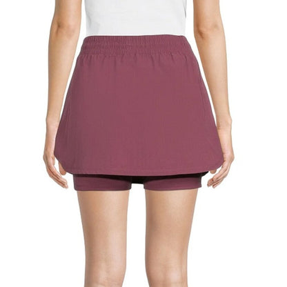 Avia Activewear Women's Plus Size Hike Skort With Drawstring - Mauve, 4X  - NWT