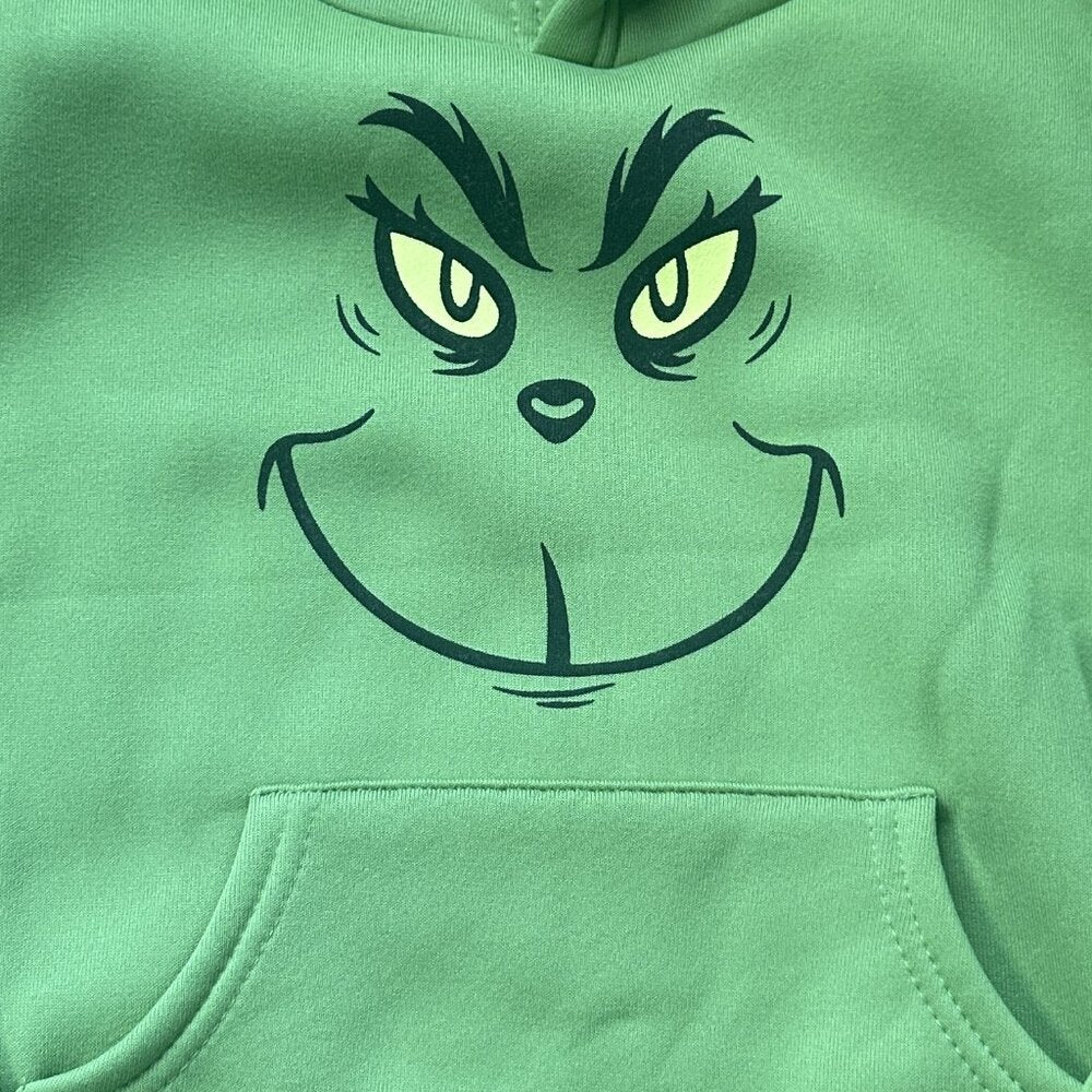 The Grinch Unisex Woobie Pullover Sweatshirt with Kangaroo Pocket - NEW - Small