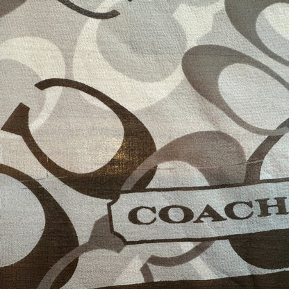 Vintage Coach - Black, Grey & White Sheer Signature C Scarf - Approx. 60 x 10.5