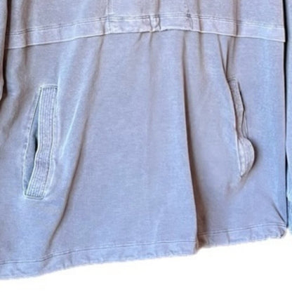 Calvin Klein Performance Womens Garment-Dyed 1/2-Zip Hoodie Blue, XS
