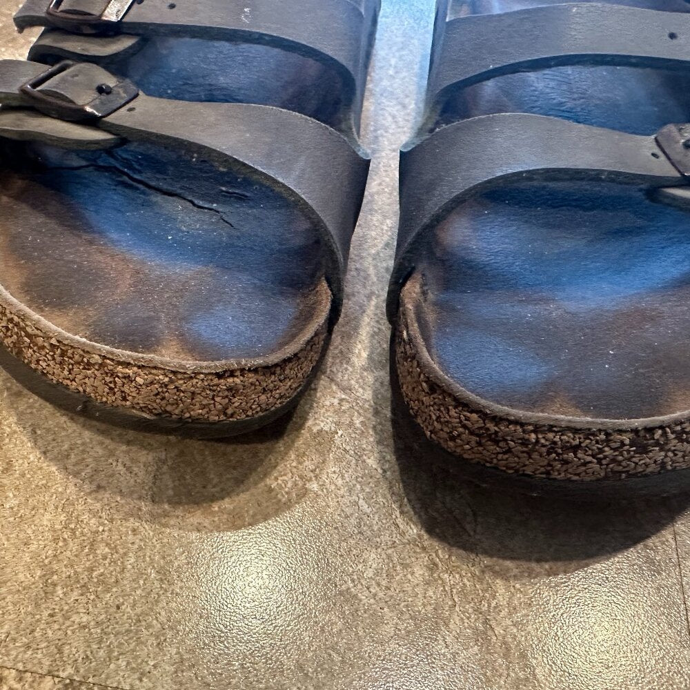 Birkenstock Women's Florida 3 Strap Sandals - Size 8 - USED - Tannish