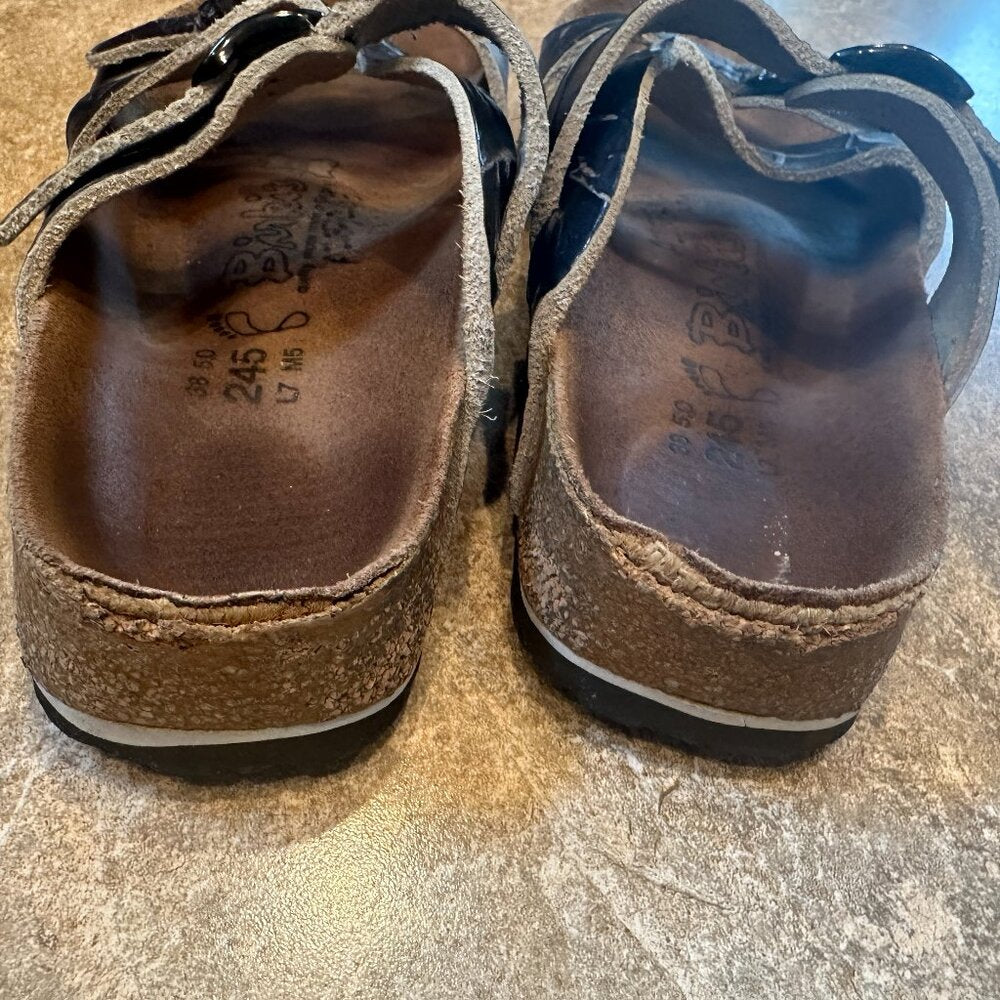 Birkenstock Birki's Women Salina Blue & White Sandals  - Size 8 or 38 - USED.