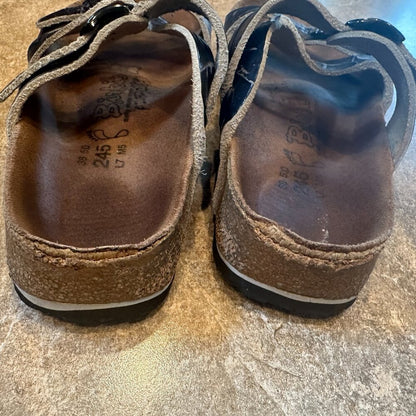 Birkenstock Birki's Women Salina Blue & White Sandals  - Size 8 or 38 - USED.