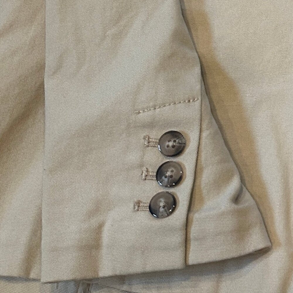 Tommy Hilfiger Womens Tan Fitted Blazer Jacket Size 4