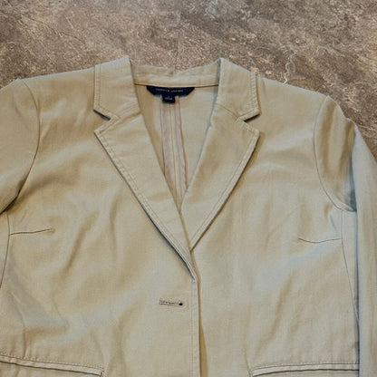 Tommy Hilfiger Womens Tan Fitted Blazer Jacket Size 4