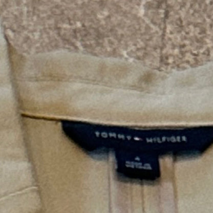 Tommy Hilfiger Womens Tan Fitted Blazer Jacket Size 4