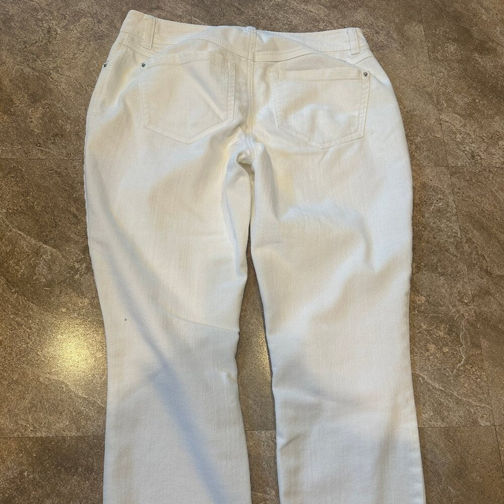 INC Denim Jeans White Capri Skinny Leg Regular Fit - Size 4
