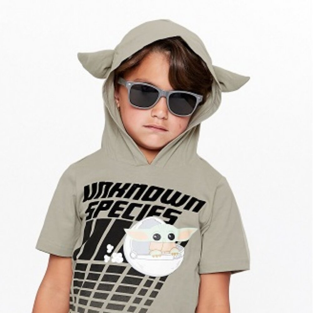 Star Wars Hooded Top - Unknown Species Baby Yoda with 3D Ears - Size 4 & 5  -NWT