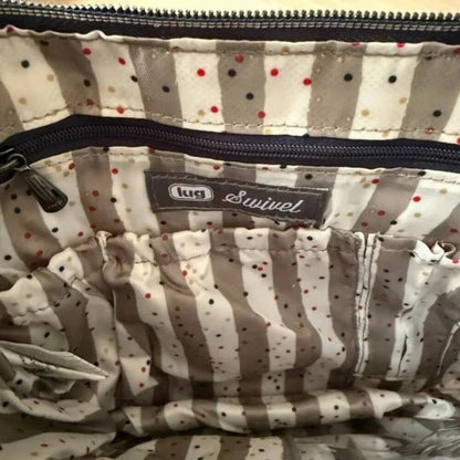 Lug Swivel Convertible Crossbody - Rainbow Navy Live Life In Color handbag - EUC
