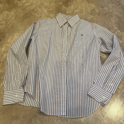 Lauren Ralph Lauren Non Iron Blue, Red & White Striped LS Shirt, Small
