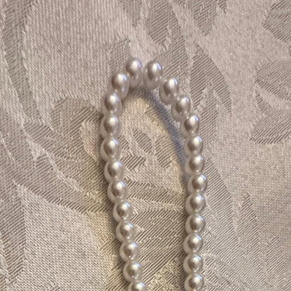 Costume Jewelry Pearl & Crystal Post Earrings - EUC - Clasp Necklace Closure