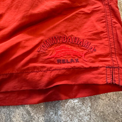 Tommy Bahama Relax Cargo Swim Trunks Board Shorts Red NWT - Med
