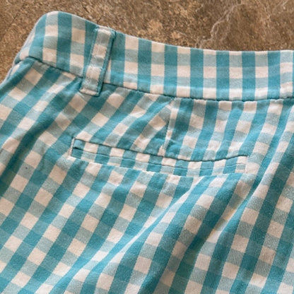 J. Crew Blue & White Gingham Womens Shorts with Pockets - Size 4 - Reimagined