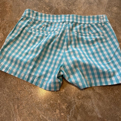 J. Crew Blue & White Gingham Womens Shorts with Pockets - Size 4 - Reimagined