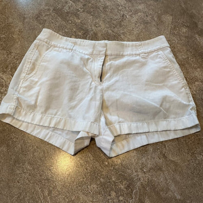 J. Crew Reimagined White Womens Shorts with Pockets - Size 4
