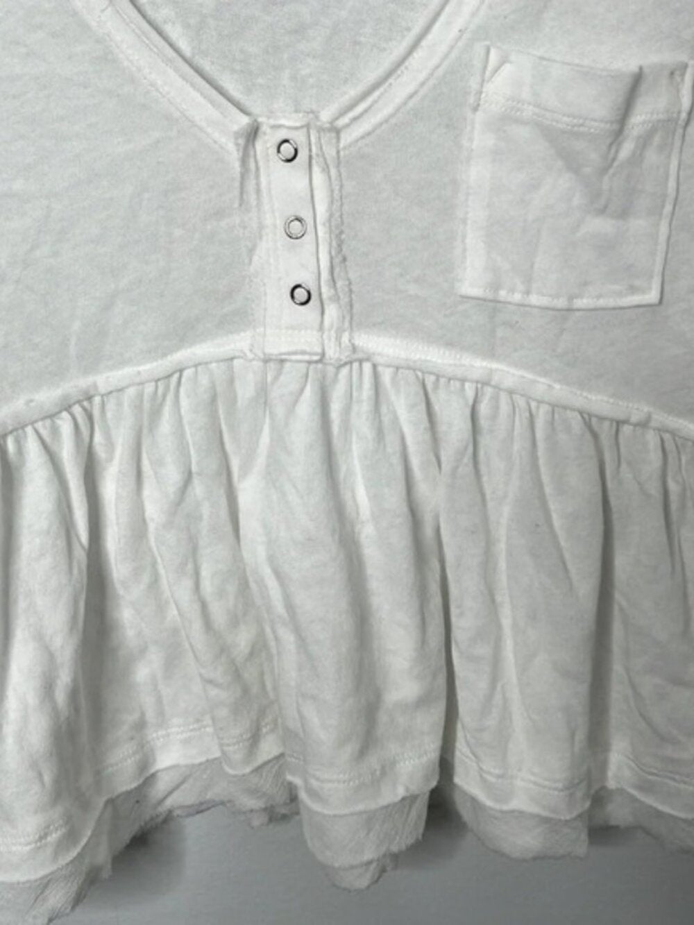 Free People Heart of Mine Colorblock Long Sleeve Tee - Grey/White XS - NWOT