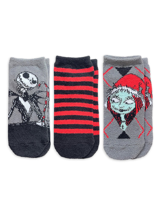 Women's Cozy No Show Socks, 3-Pack, Nightmare Before Christmas  Size 4-10