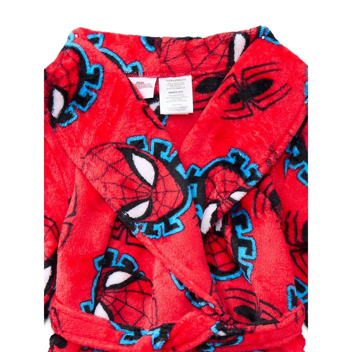 Disney Spider-Man Toddler Boys Fleece Bathrobe Pajamas, Sizes 2T-5T
