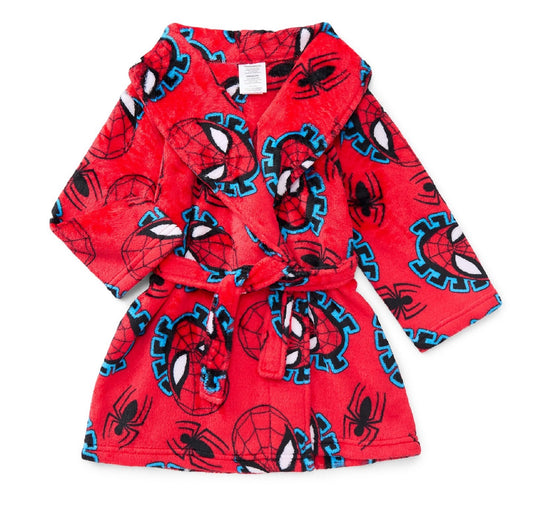 Disney Spider-Man Toddler Boys Fleece Bathrobe Pajamas, Sizes 2T-5T
