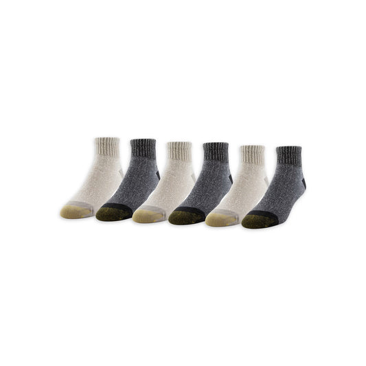 GOLDTOE Edition Men's No Show Socks, 6-Pack, 8-12, Tan