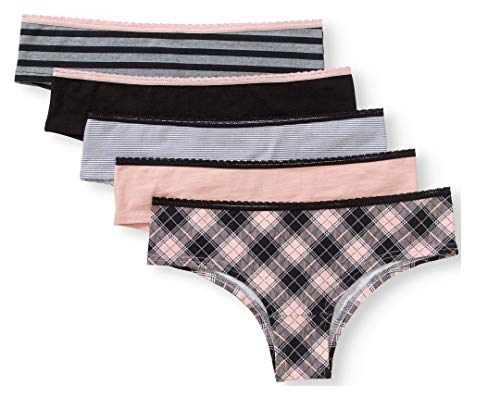 No Boundaries Women's Cotton Hipster Panties, 5-Pack 
