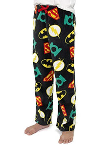 Justice League Boys Plush Fleece Lounge Pajama Pants