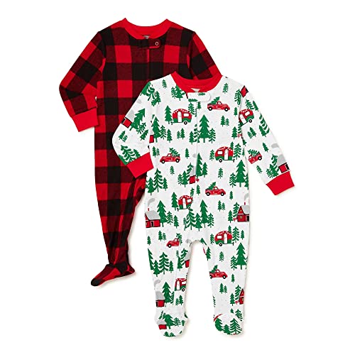 Holiday Time Infant Sleep and Play Pajamas, 2 Pack, Size 6-9M - 18M